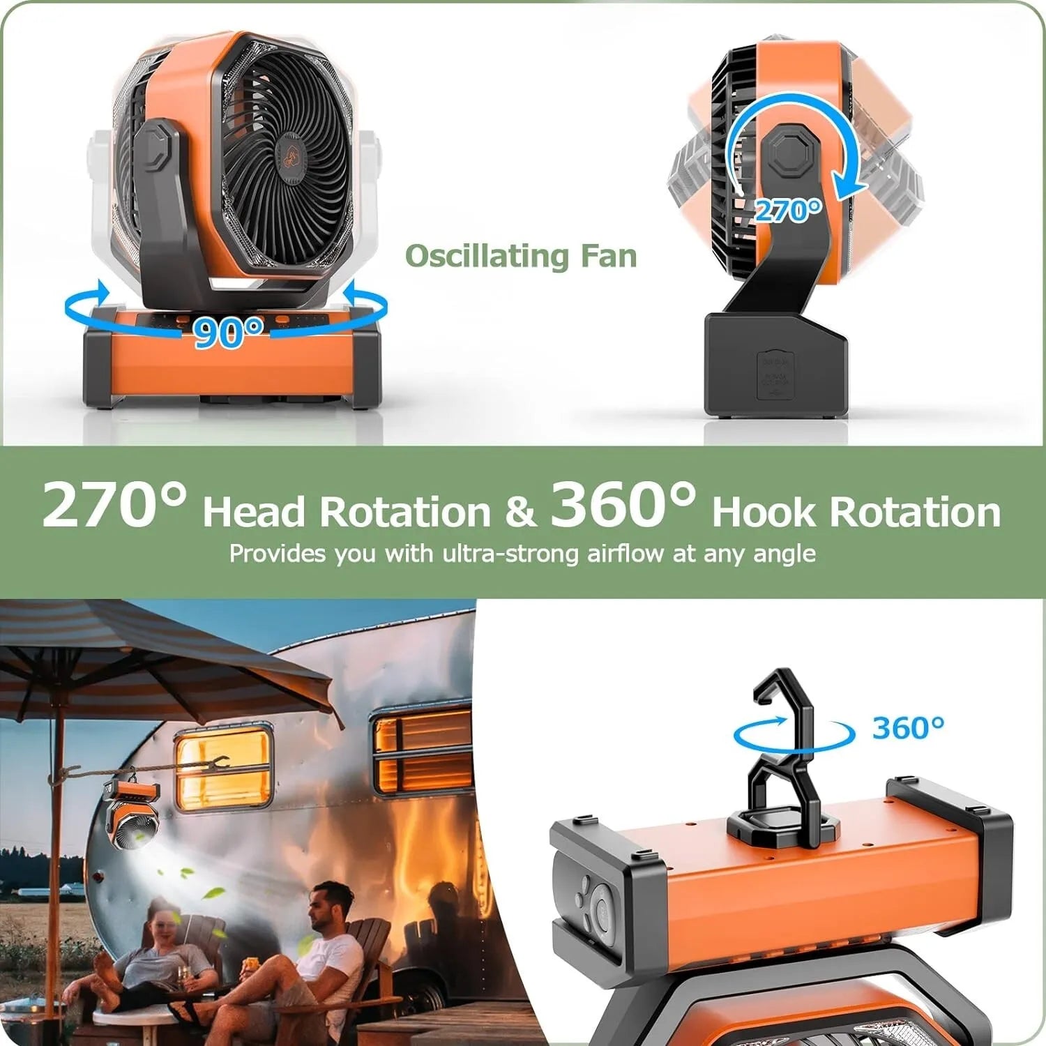 Portable Camping Fan & LED Lantern